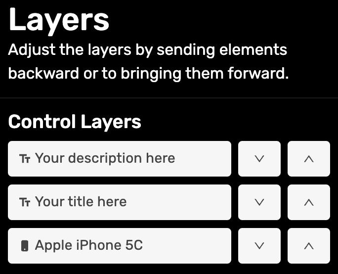 Control the layers on Device Shots